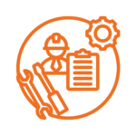 Modern air conditioning unit on white background.